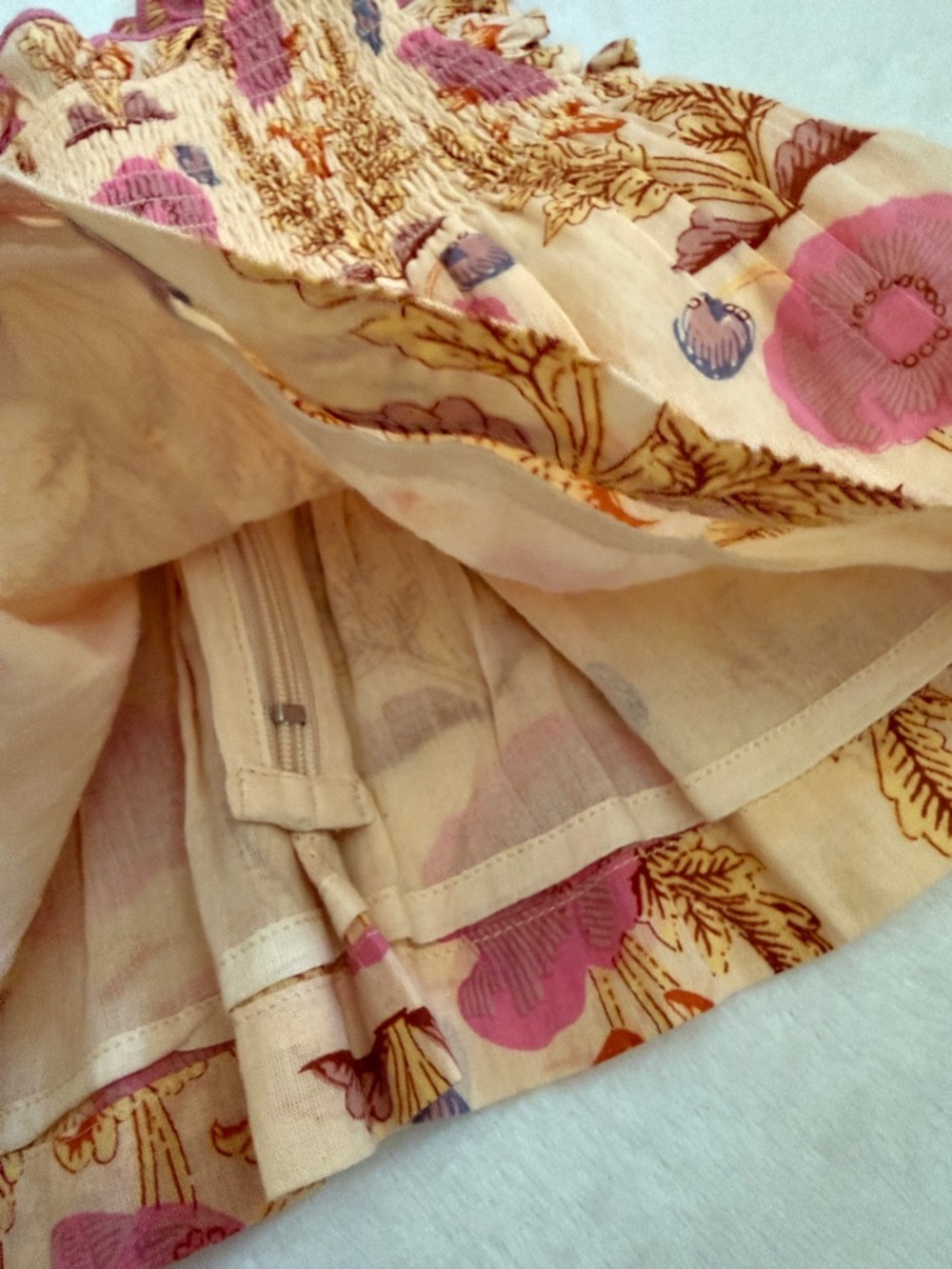 {NWT} Pink Chicken | Stevie Floral Smocked Boho Dress Set Purple Gilded (3/6M) - Picture 11 of 15
